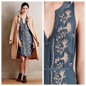 Embroidered Anthropologie Shirt Dress